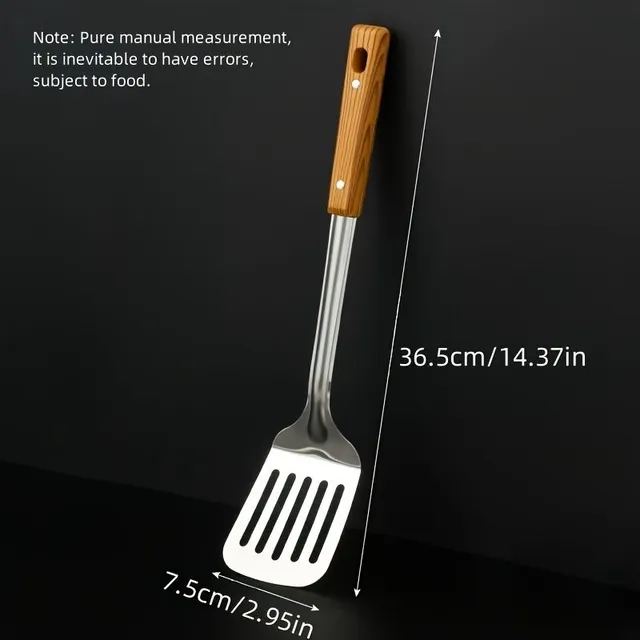 Kitchen utensils set made of stainless steel - burn and perforated spatula