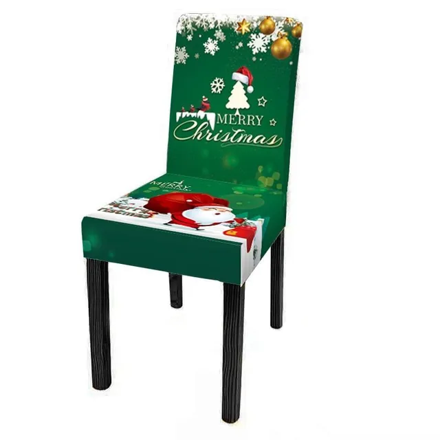 Karácsonyi stretch huzat a konyhai székhez
