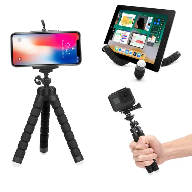 Flexible mini tripod for mobile phone