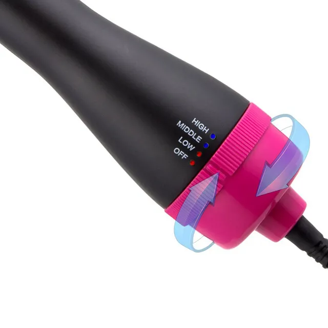 3-in-1 Heat Brush - Hair Dryer, Comb and Curling Iron