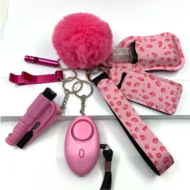 Set of keychains for self-defense women - different colors and designs