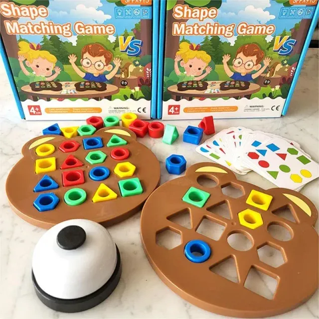 Montessori educational game with geometric shapes and colors