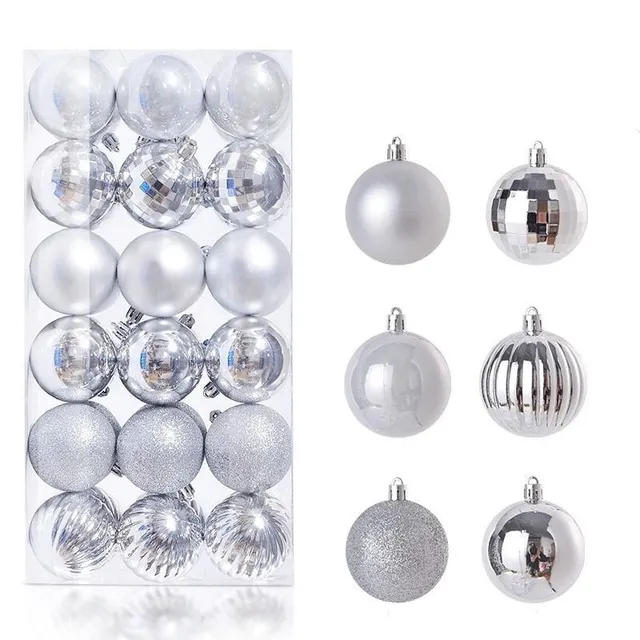 Trendy Christmas tree balls in different colours Bianca