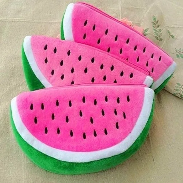 Practical stuffed case in the shape of watermelon for small things