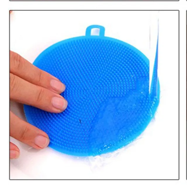 Antibacterial silicone dishwashing sponge