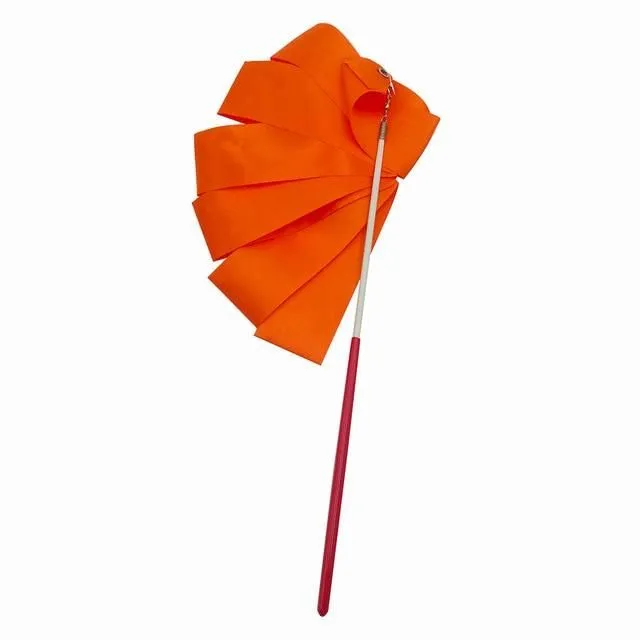 Ribbon for modern gymnastics with bar orange 4 m