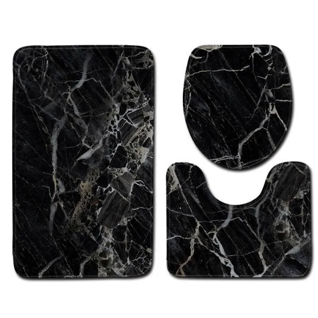 Bathroom set with marble pattern c007 50x80cm