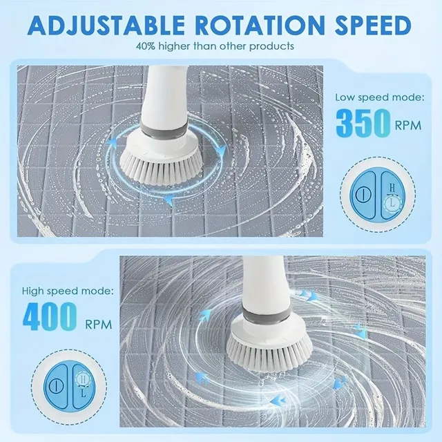 7-piece Electric Rotary Cleaner - No cable