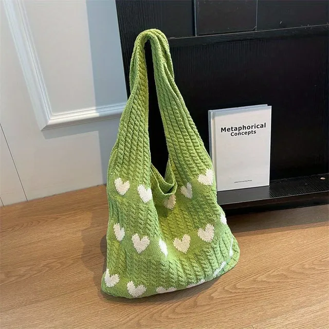 Practical knitting hobo bag in minimalist design - ideal for shopping and holidays