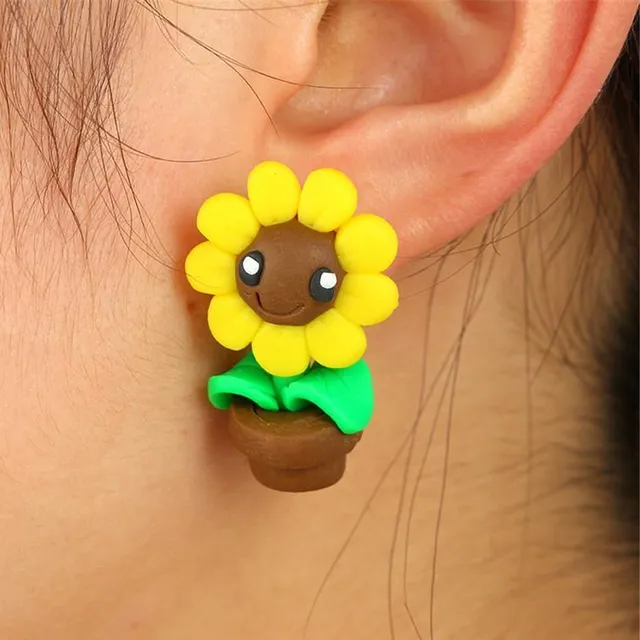 Earrings with baby animals