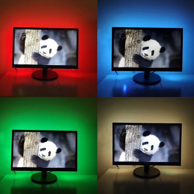 Zadné LED svetlo pre TV napájané z USB