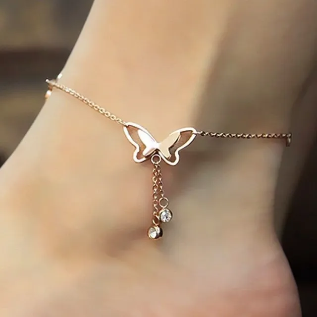 Kotník náramek Beach noha řetěz pro ženy dívka přívěsky Barefoot sandály šperky