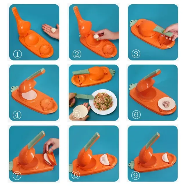 Kitchen tool for home making ravioli and other stuffed dumplings - different colors