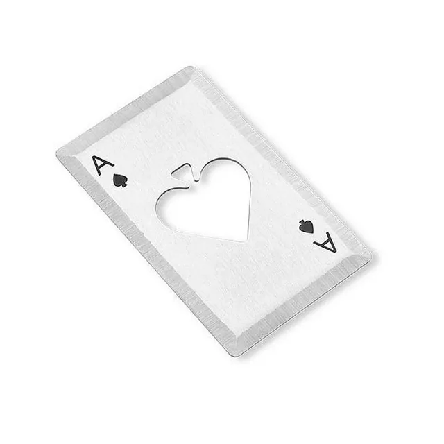 Pocket bottle opener in the shape of a playing card - Ace of Spades
