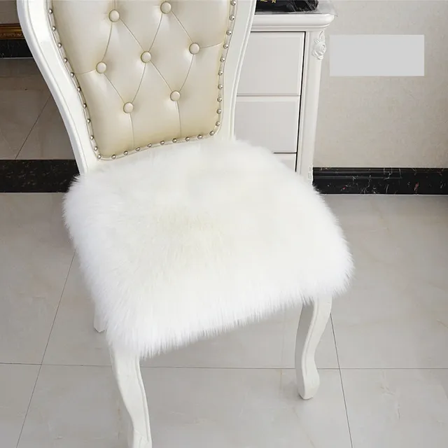 Lovely furry chair seat cushion