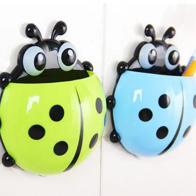 Ladybug-shaped brush holder - 4 colours