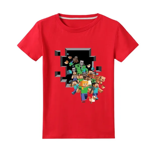 Tričko s potisky pro hráče počítačové hry Minecraft