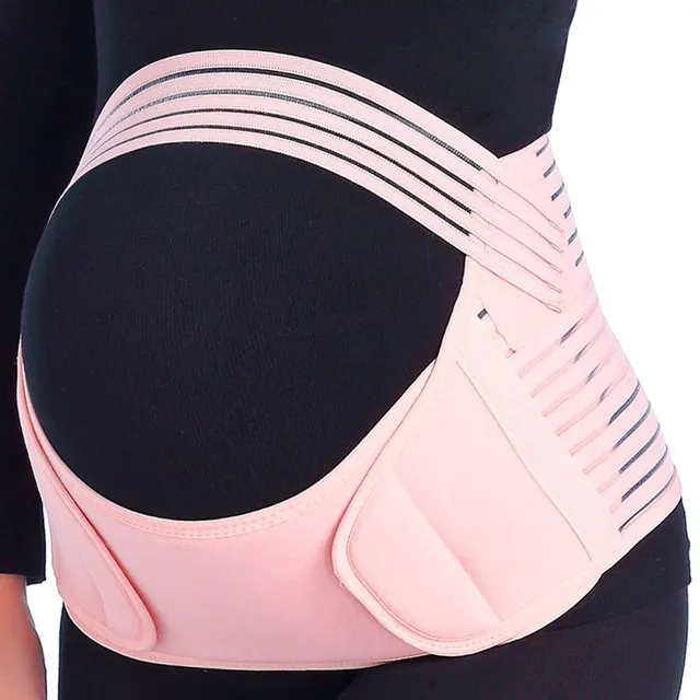 Pregnancy support belt over tummy