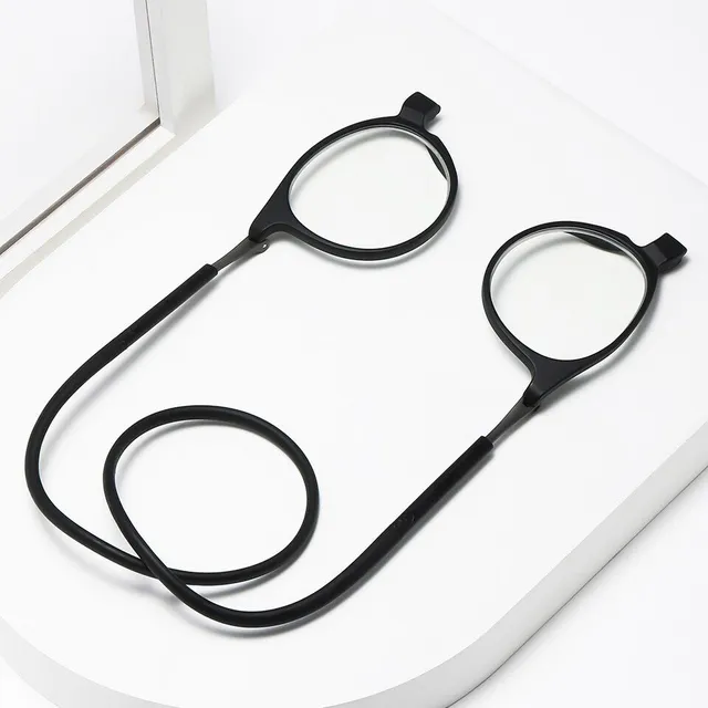 Hinged magnetic dioptric reading glasses