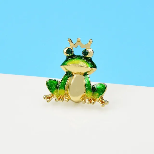 Beautiful colourful brooch in the shape of a frog Corina