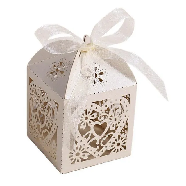 Set of paper boxes with heart - 10 pieces