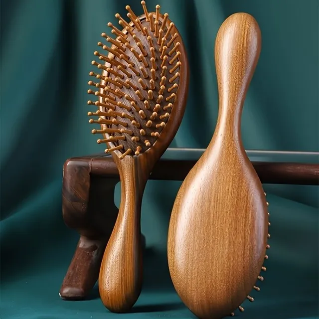 Silk-wood comb with 24 carat gold