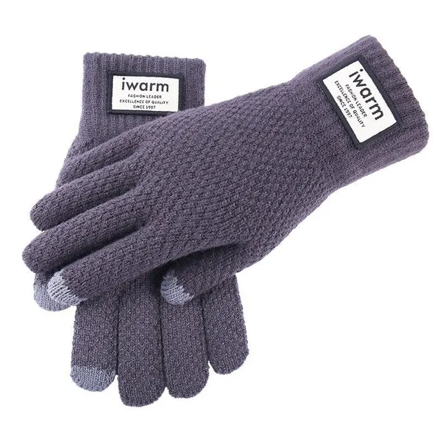 Men's knitted gloves - 3 colours