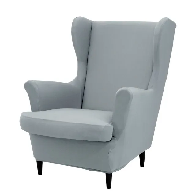 Housse de fauteuil uni avec dossier haut