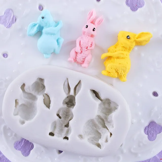 Silicone Easter Bunny Form (Gray)