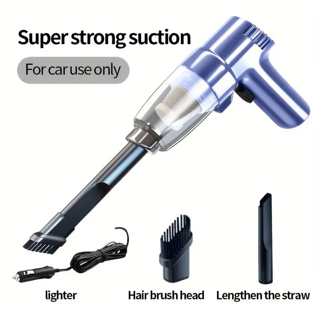 Vacuum Cleaner Mounted In Car, Super Strong, Powerful, High Suction, Dry And Wet Double-purpose Sedan, Small, Mini, Manual, Multifunctional, Portable