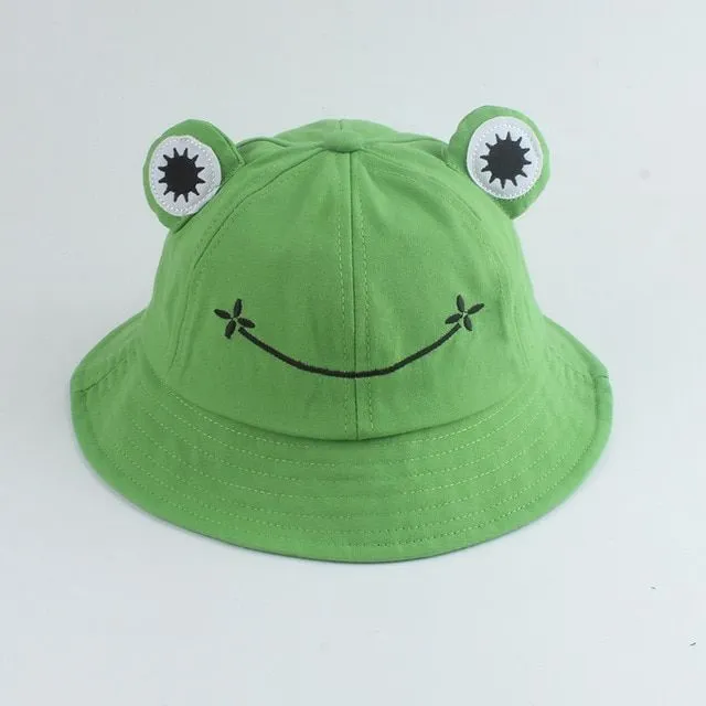 Stylový oboustranný klobouk- více barev frog-green