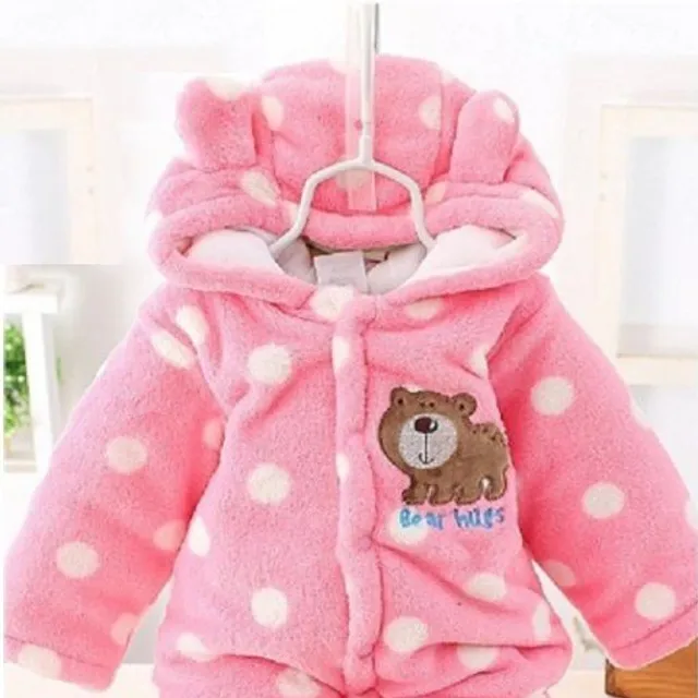 Baby winter jumpsuit with teddy bear - 3 colours