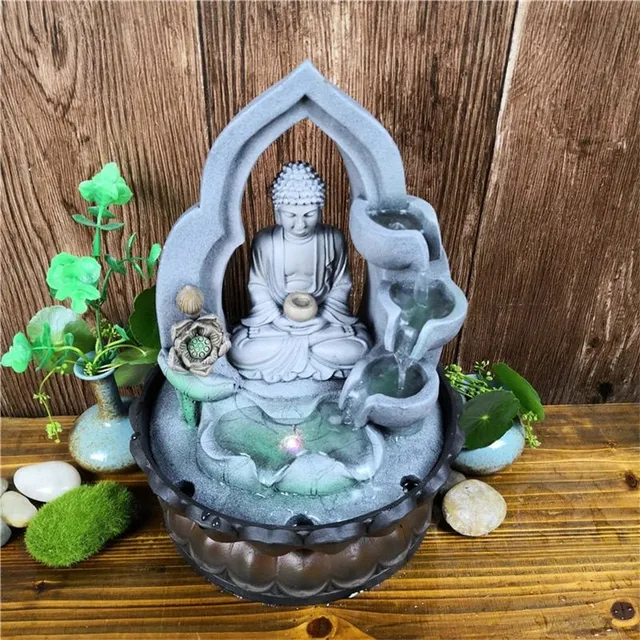 Fântână decorativă cu Buddha pentru grădină