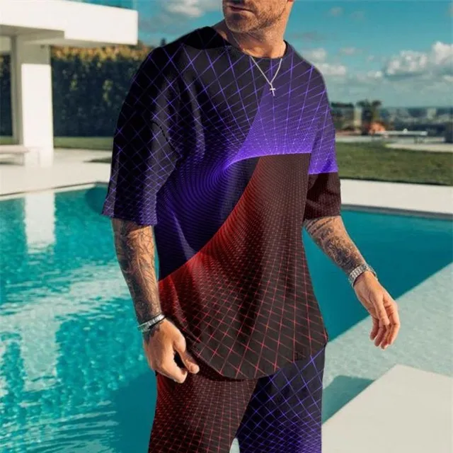 Men's summer clothing set with 3D print