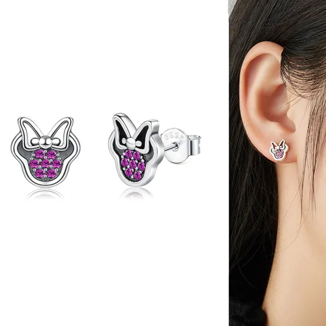 Women's cute Mickey and Minnie Mouse earrings