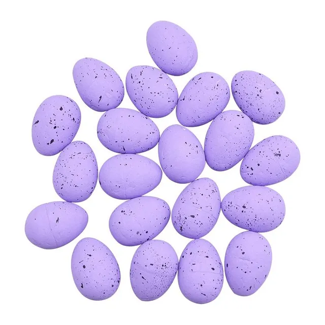 Sada farebných veľkonočných vajíčok 20 ks fialova