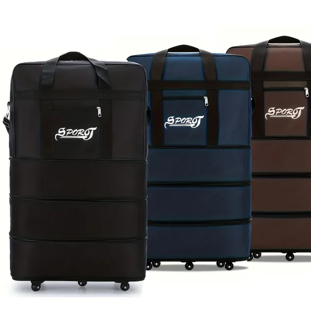Skládací cestovní taška s velkou kapacitou, Přenosná cestovní vak na oblečení, Lehká a nepromokavá, Oxford látka