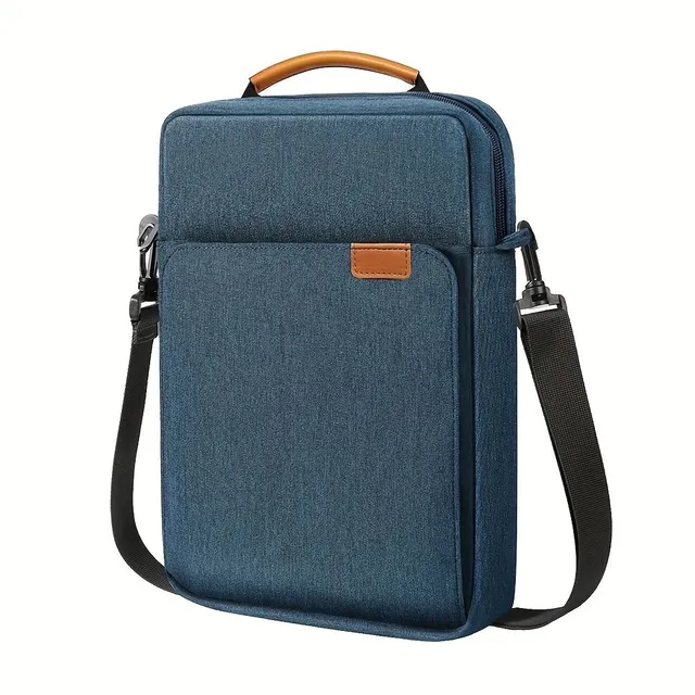 Vertical tablet bag with shoulder strap, Practical laptop bag for commuting, Waterproof purse