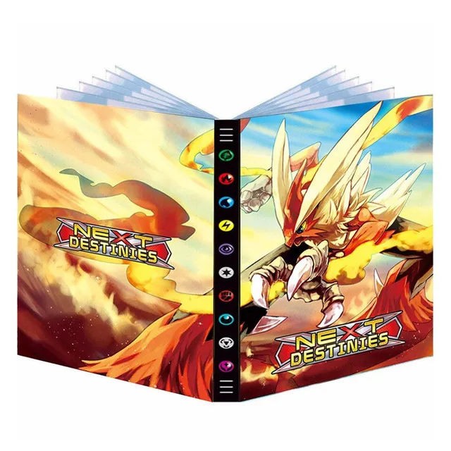 Stylish album for collector's cards with Pokemon themes