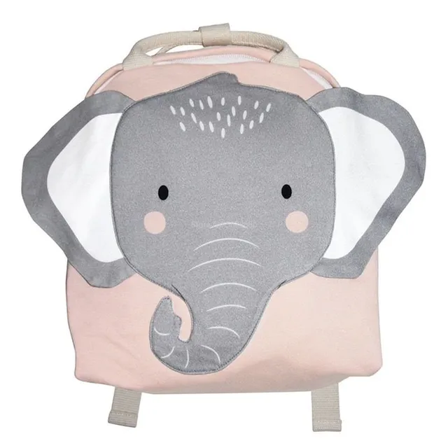 Cute travel fabric baby backpack with animal applique