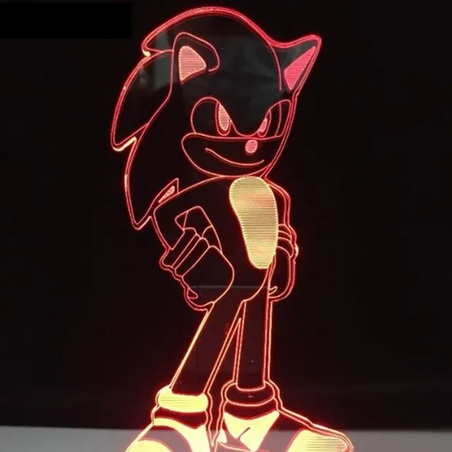 Lamp with 3D illusion Sonic
