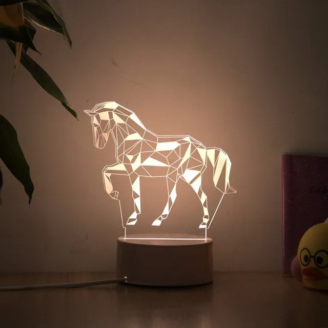 Romantická 3D stolová lampa