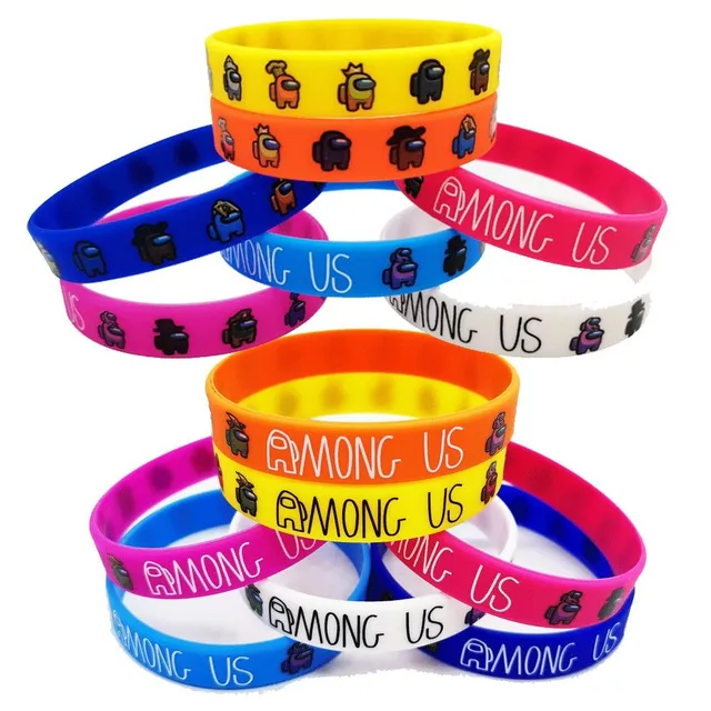 Children's silicone bracelets with a computer game theme 12PCS