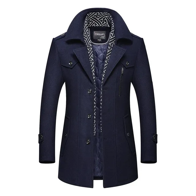 Manteau d'hiver en laine pour homme