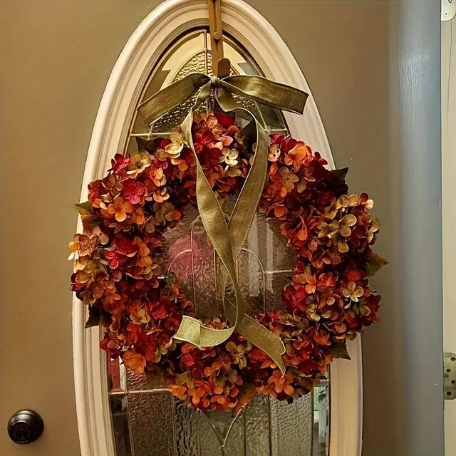 Autumn hydrangea wreath - classic door decoration