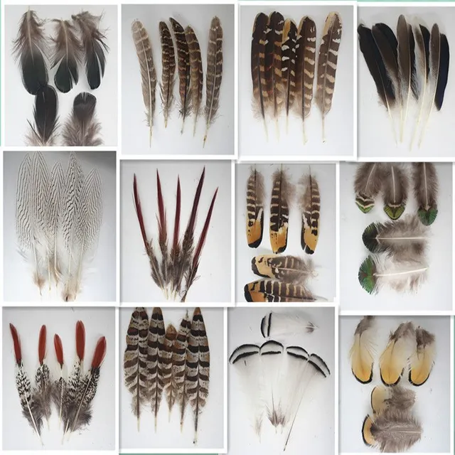 24 pcs of decorative feather mix