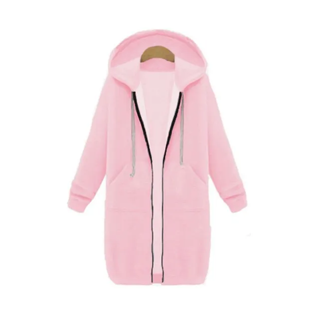 Casual fashion long loose hooded sweatshirt for women - more styles