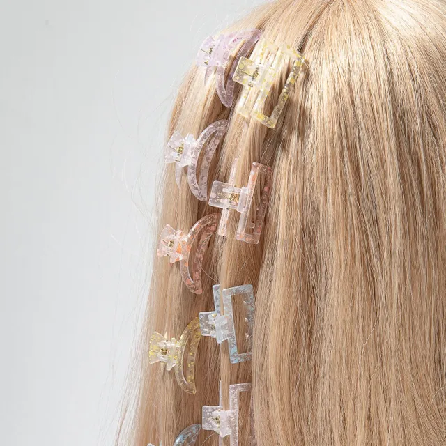 Multi-functional hair clips with rectangular and monthly design for everyday use