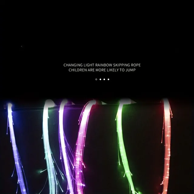 LED Dance Whips - pas ładowania włókna, światło RGB