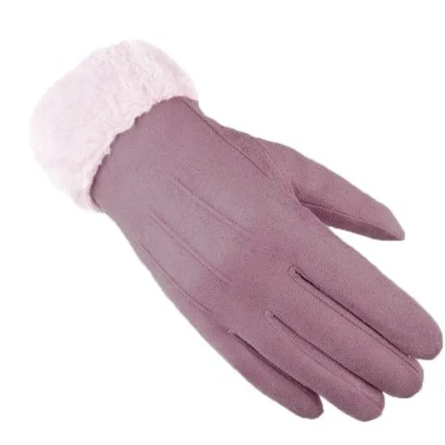 Dámské luxusní rukavice s vlněnou podšívkou Marika